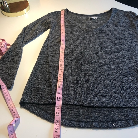 Aero sweater top with shiny speckled fabric, gray - Picture 3 of 6